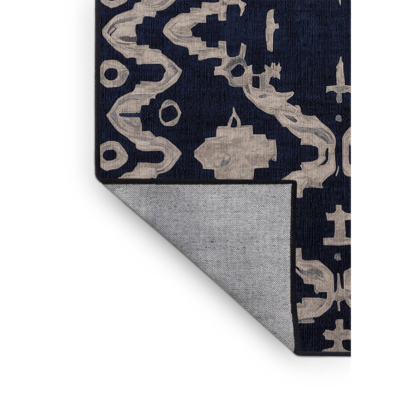 Machine Washable Gray Area Rug, Rectangle 2' x 3'