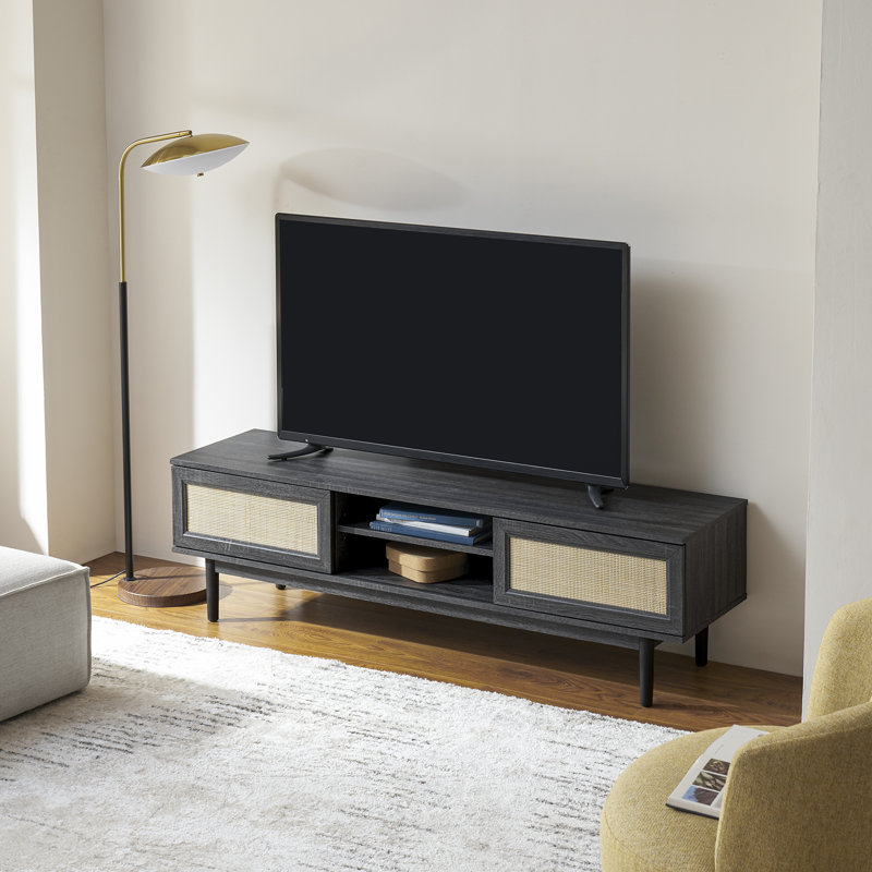 Gilus TV Stand for TVs up to 65", Charcoal Black