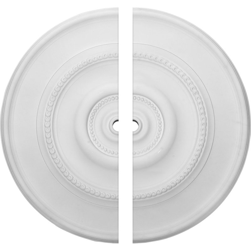 Médaillon de plafond Endurathane Dylar, DE 30 po x P 1 1/2 po x P 2 1/4 po (convient aux auvents jusqu'à 6 1/4 po), deux pièces, apprêté en usine