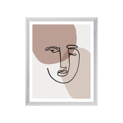 Face Abstract Scandi - Single Picture Frame Print