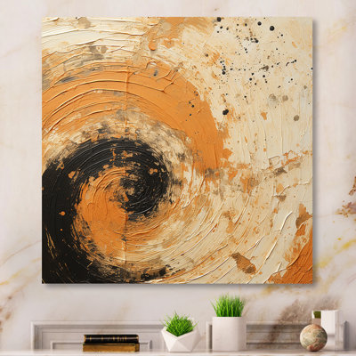 Radiant Revolve Modern Orange Spiral  Abstract Spirals Metal Wall Art