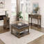 Table de chevet classique au fini brun classique 1Pc avec ports de charge intégrés et tablette réglable