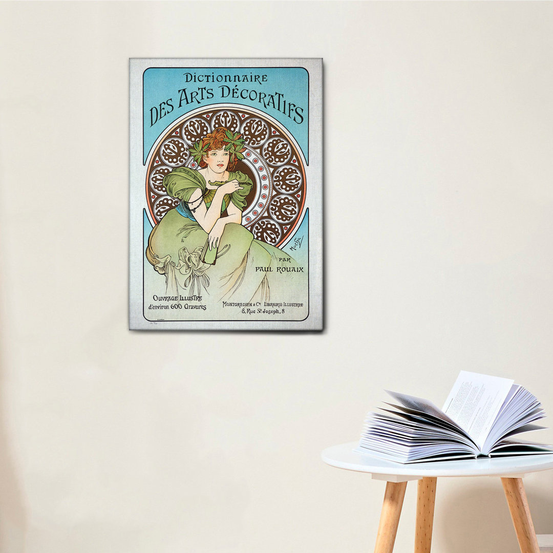 Leinwandbild Dizionario Delle Arti Decorative von Alfons Mucha