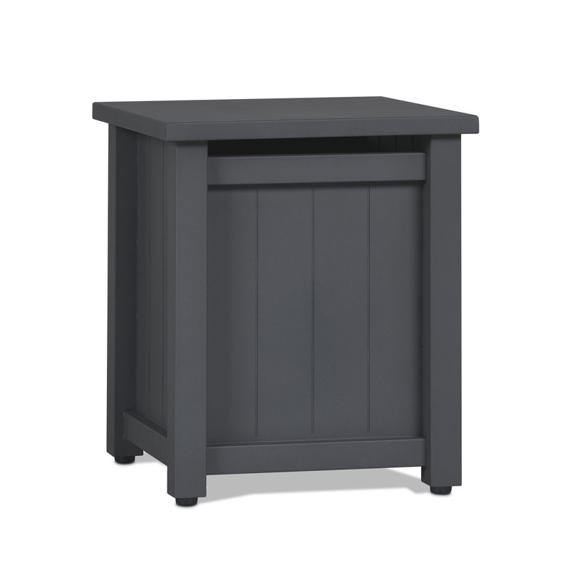 Gray Powder Coated Steel Free-standing Gas Fire Pit Table