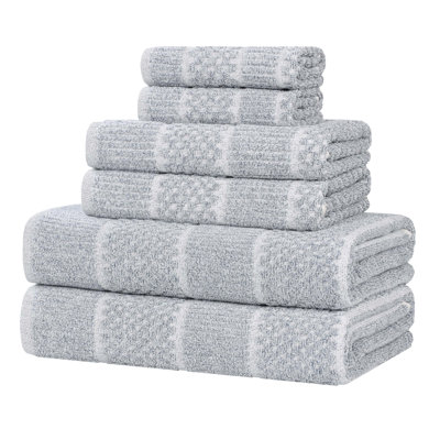 Ensemble de serviettes 6 pièces en mélange de coton et viscose Naples