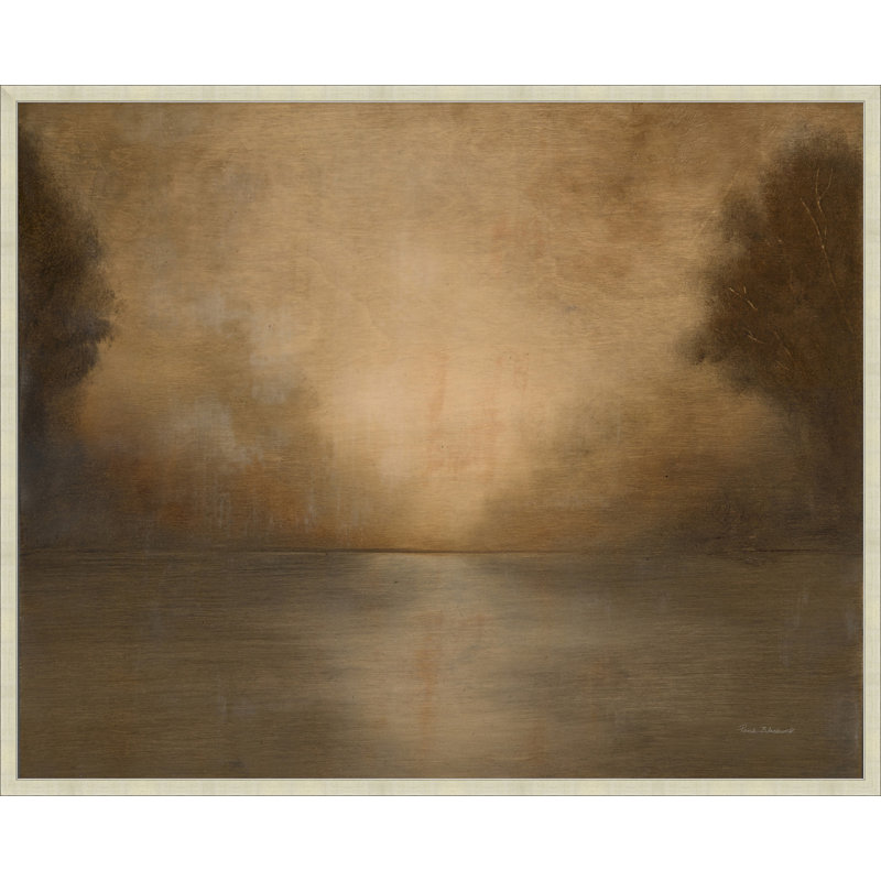 Across The Land Painting, Canvas Antique Silver Etched, 50" H x 62" W x 1.88" D, No Mat
