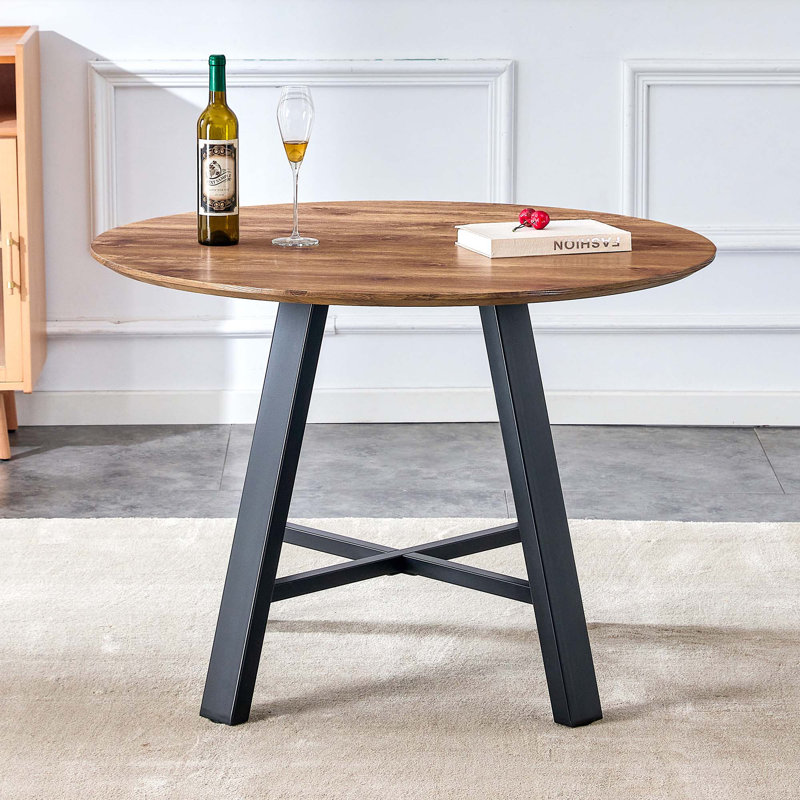 Table de salle à manger et table basse moderne et minimaliste, convient à la maison et au bureau, Brun