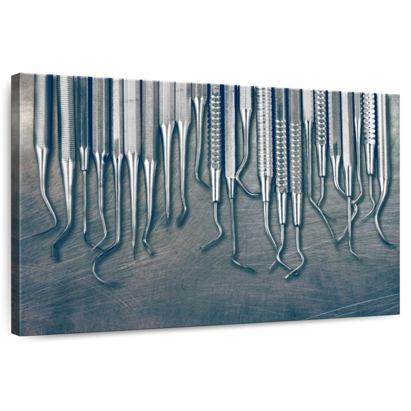 Alcaraz Steel Dental Tools, 30" H x 45" W
