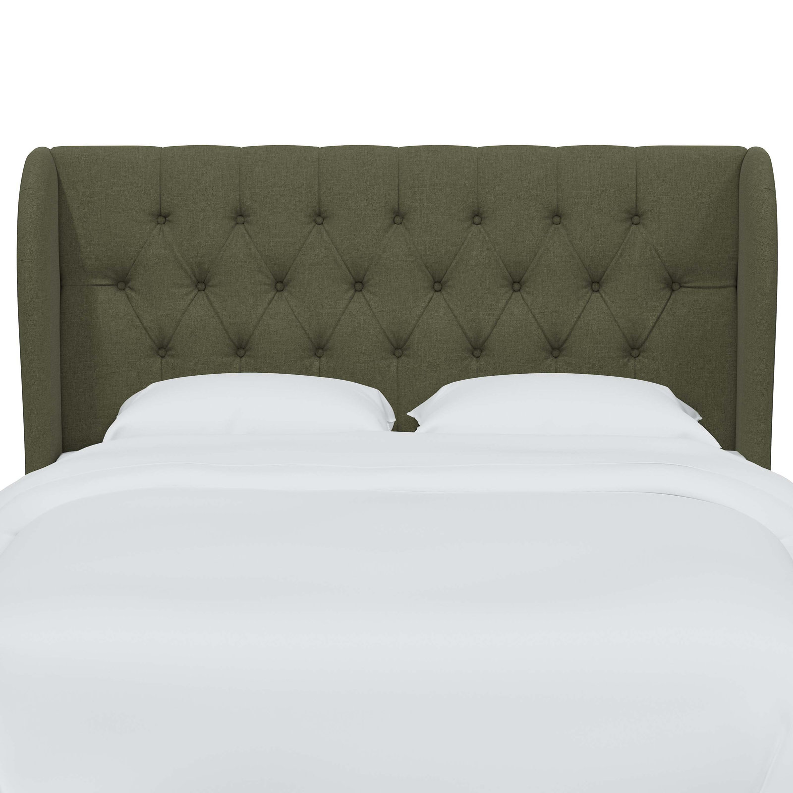 Tomey Pine Headboard, Queen, Zuma Laurel Textured Linen