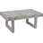 Handmade Coconut Shell Mosaic Coffee Table – Rustic Farmhouse & Coastal Style Rectangle Accent Table With White Patina Finish
