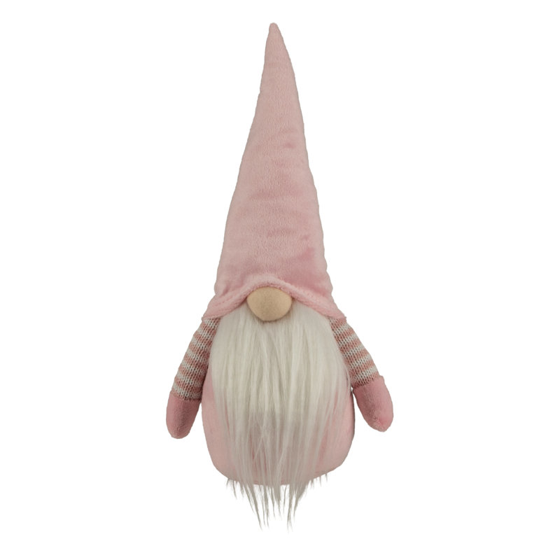 Gnome de printemps 12 po, Rose / blanc