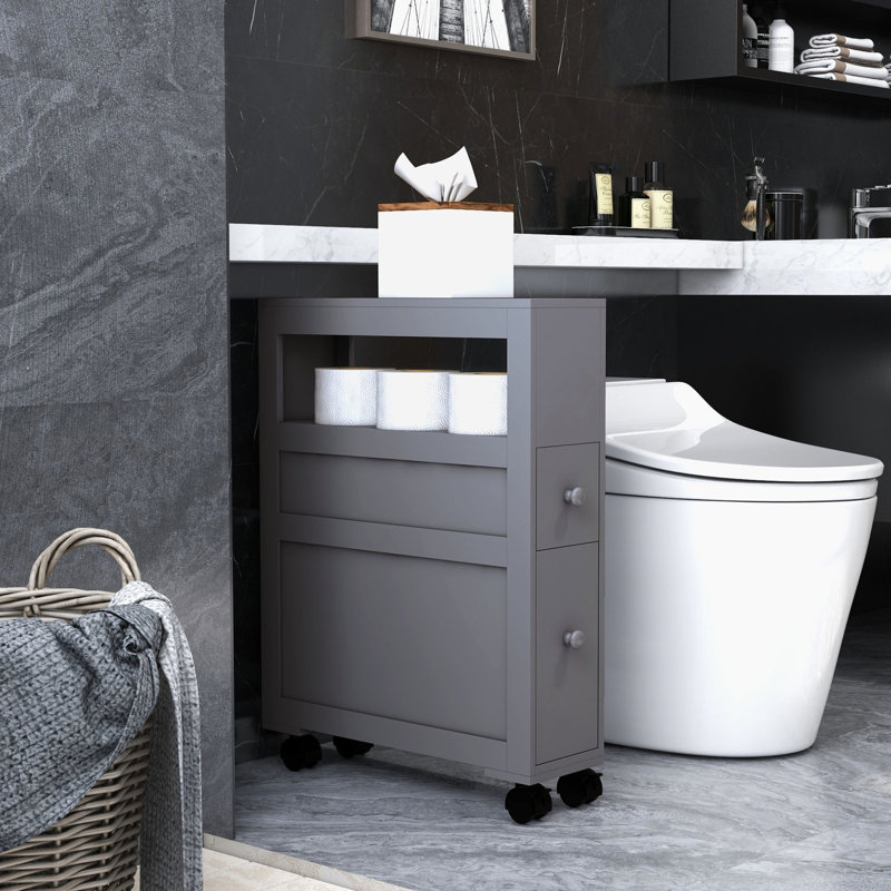 Armoire roulante grise avec options de rangement 6,25 po