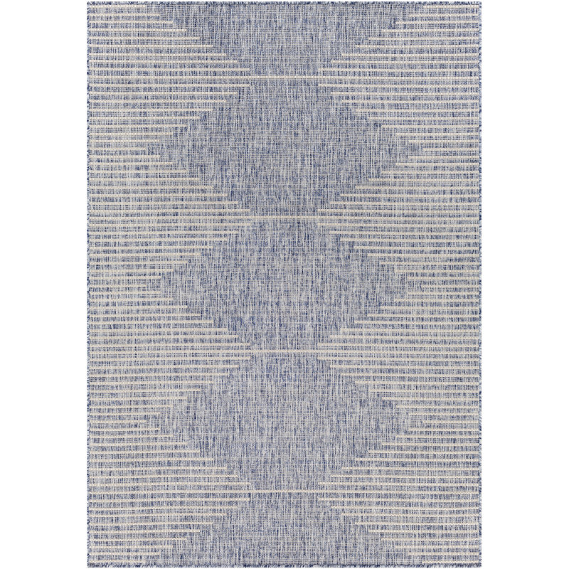 Mendota Irielle Geometric Royal Blue Indoor/Outdoor Area Rug, Rectangle 7'10" x 10'2"