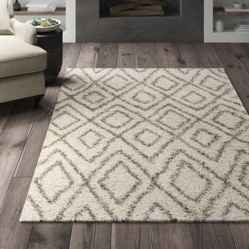Adessa Shag Performance Geometric Rug, Rectangle 5'1" x 7'6"