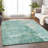 Machine Washable Indoor/Outdoor Claudian ACN1234 Emerald Rug-103712550