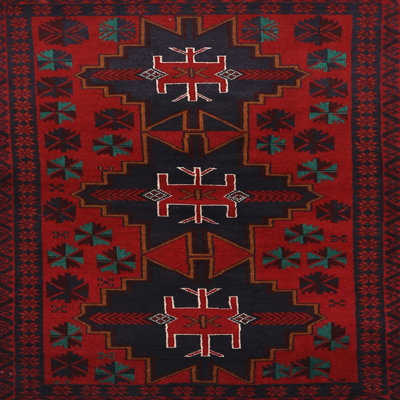Tapis rouge à motif sud-ouest