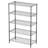 5-Tier Black Metal Rack