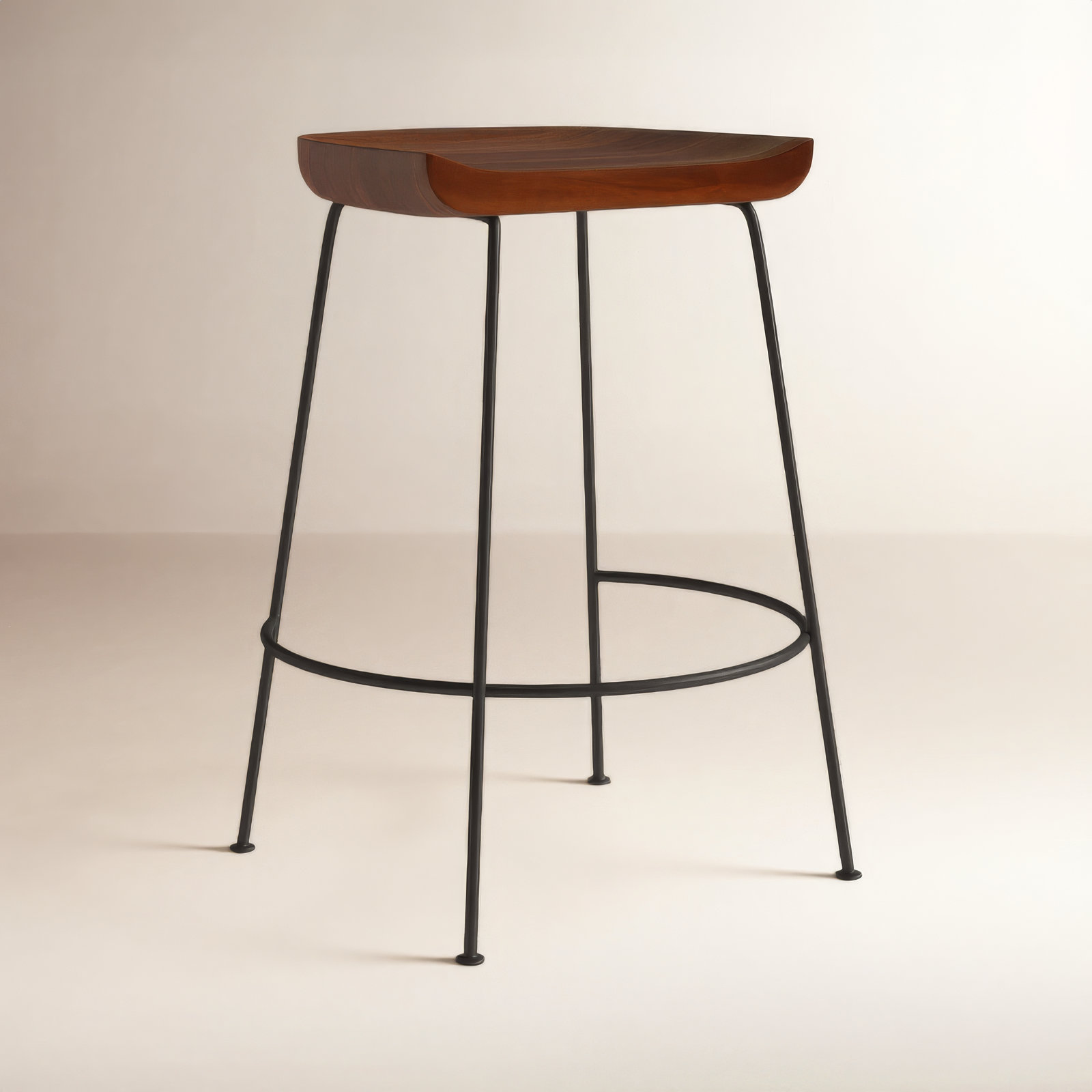 Samanthia " Bar Stool, Chestnut/Black, Counter Stool (24.5" Seat Height)