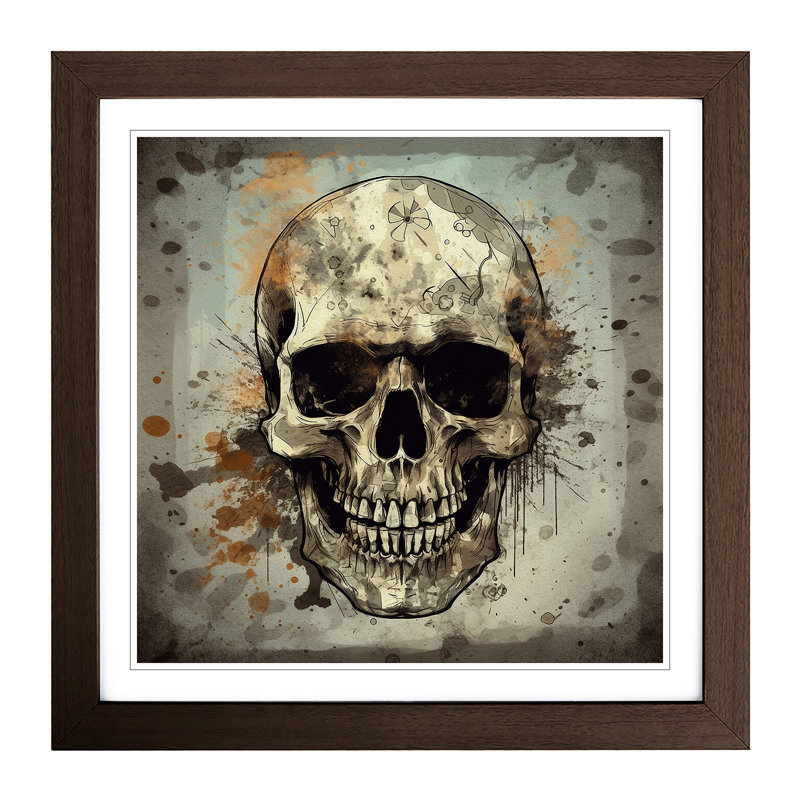 Skull Grunge Art No.1 - Framed Print
