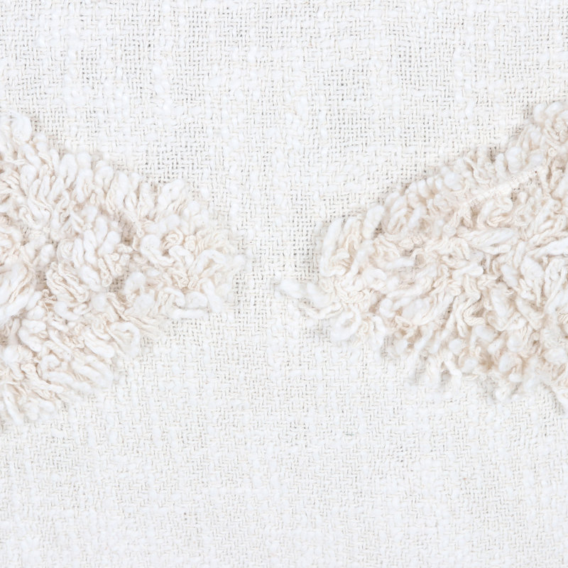  Housses de coussin en coton faites à la main en coton délice (paire), Blanc