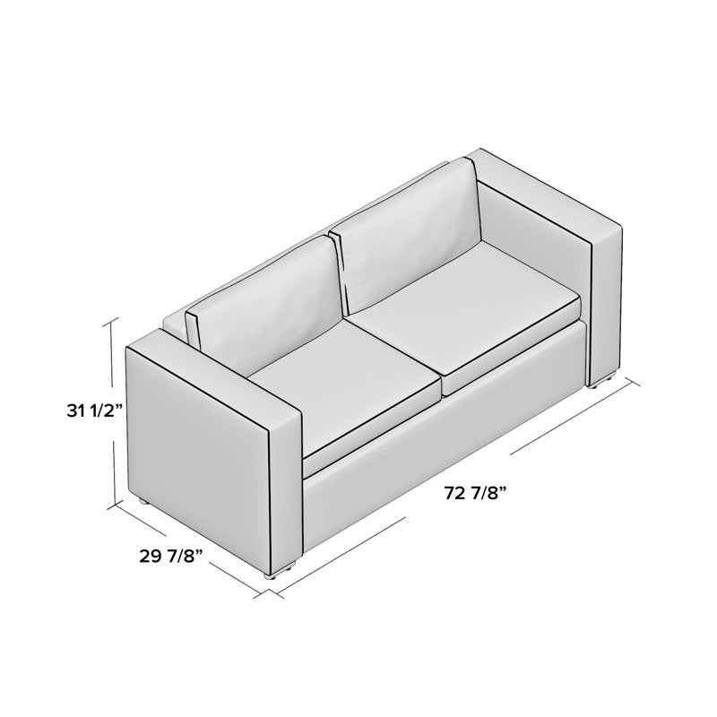 Canapé en cuir moderne, Beige
