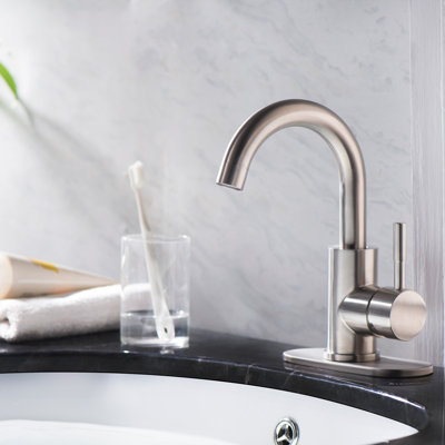 Robinet pour salle de bain à un trou avec poignée simple
