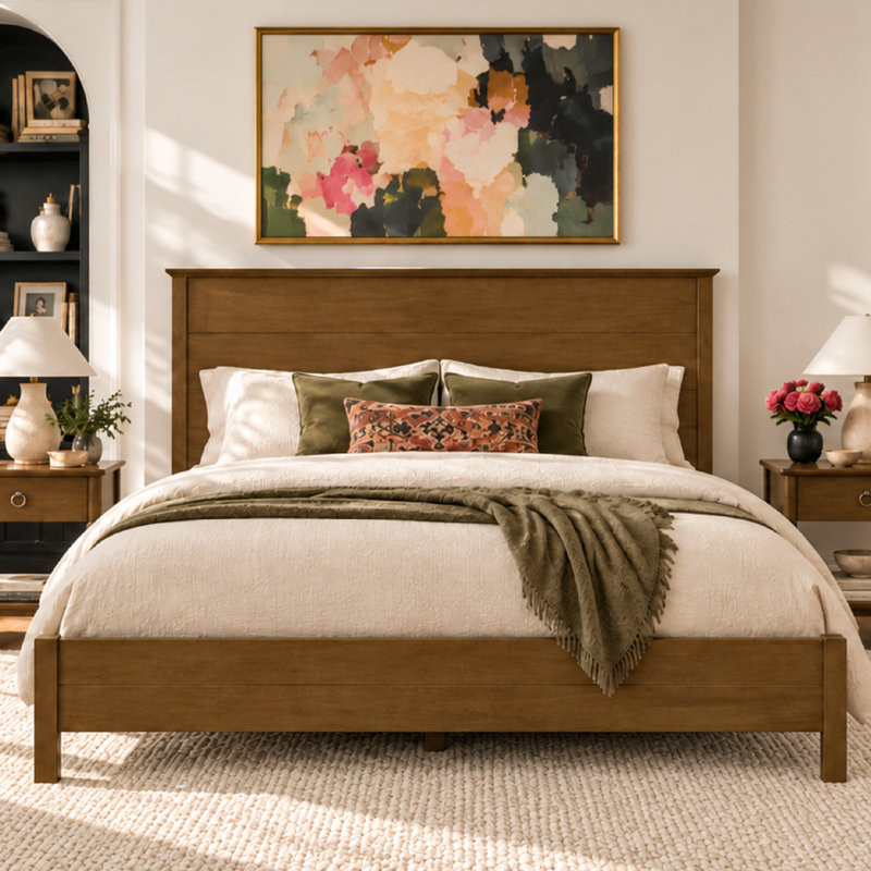 Base de lit en bois massif Cape