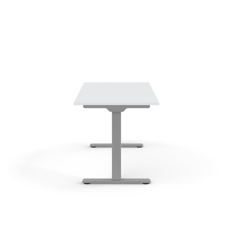 eFloat Standing Desk, White Laminate, 60" W x 30" D