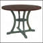 Table de salle à manger 5 pièces et 4 chaises en tissu avec pieds de table et tablette de rangement (bleu antique / brun foncé)-1614669995