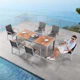 Geneva Outdoor 7 - Piece Teak Dining Set