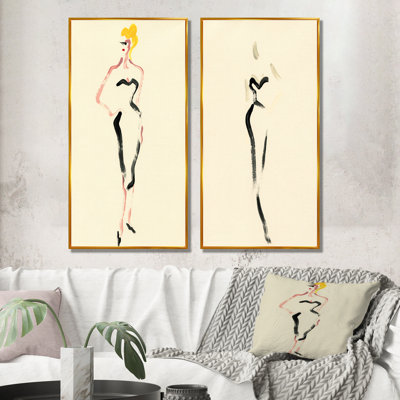 «Fashion Woman», impression sur toile 2 pièces