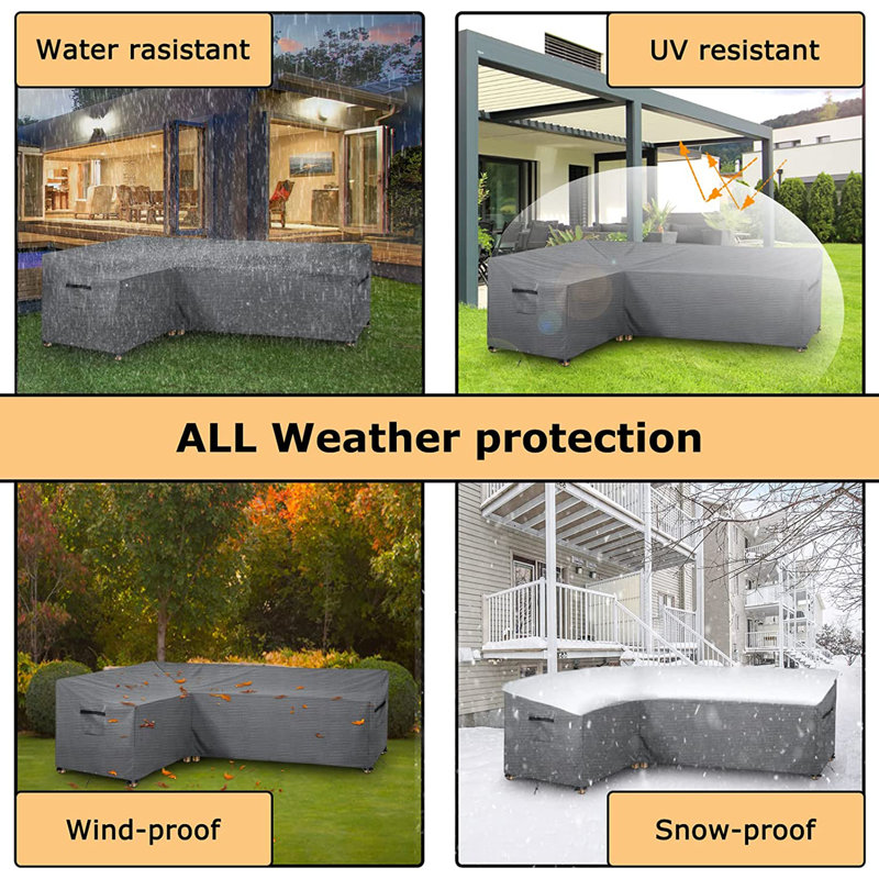 Outdoor Patio Sectional Cover, 31" H x 83" W x 104" D