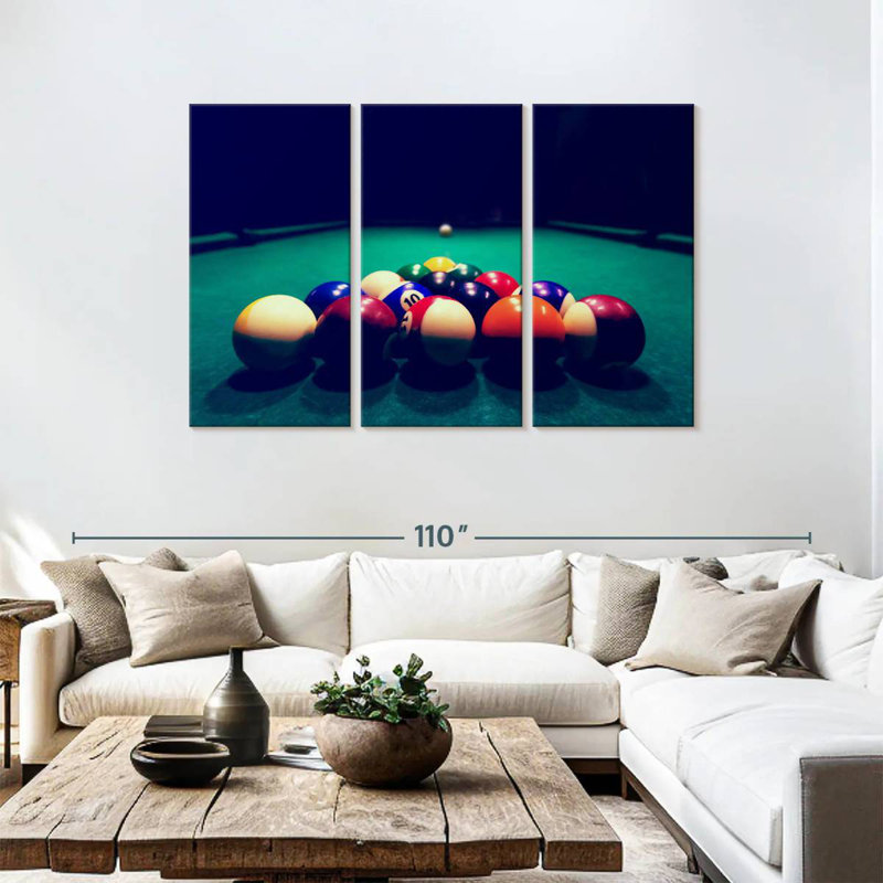 Senne Billiard Balls, 48" H x 74" W
