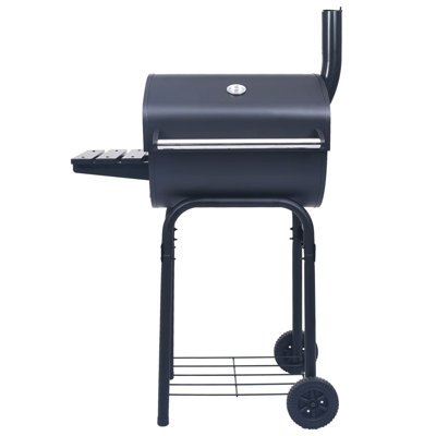 Symple Stuff Hebb 78 cm W Barrel Grill / Smoker Combo Charcoal Grill Gas & Charcoal Combo Grill