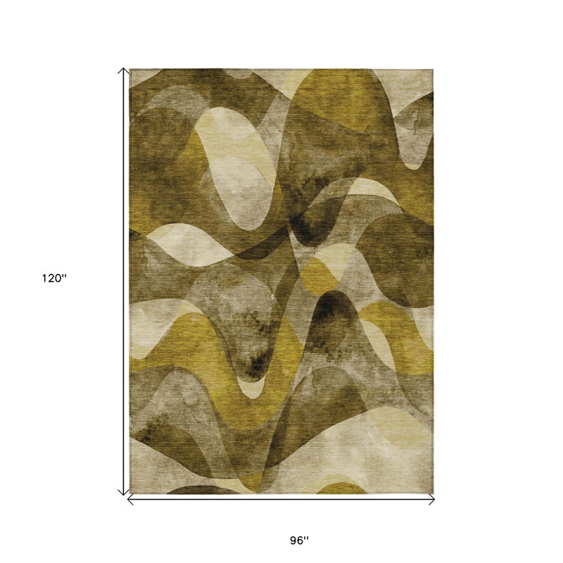 Tapis extérieur lavable antidérapant 8 pi x 10 pi café