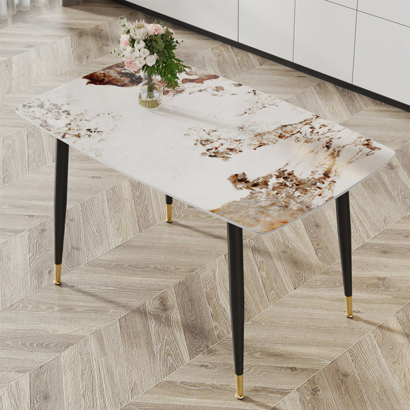 Metal Base Dining Table