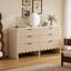 Commode 6 tiroirs avec panneau ondulé cannelé