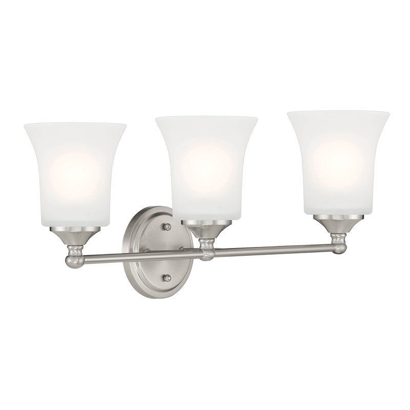 Alies Dimmable Vanity Light, Brushed Nickel, 3,  9.5'' H X 23'' W X 6.5'' D