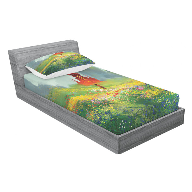 Microfiber Sheet Set, Twin Sheet Set with 1 Pillowcase