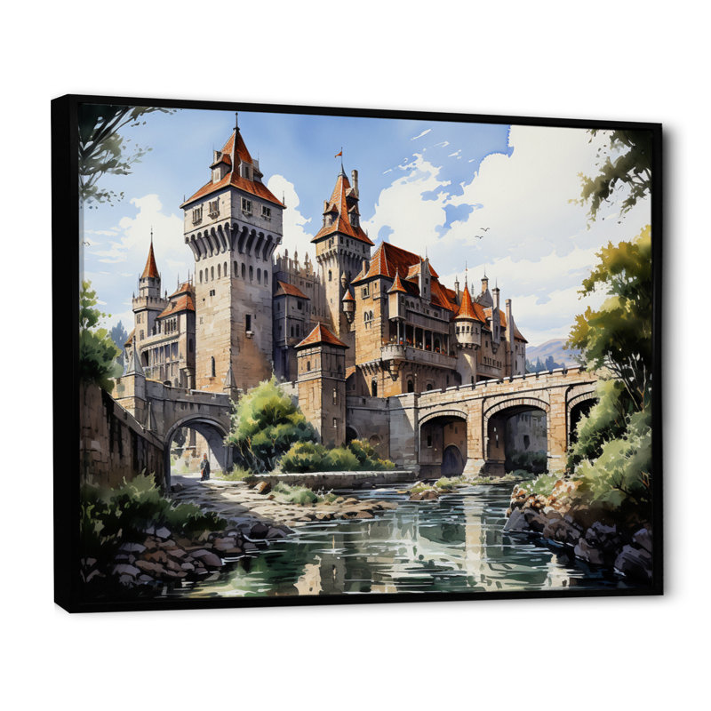 Marjoree Fortresses Majestic Guardians, H 16 po x l 32 po x P 1 po, Cadre flottant noir