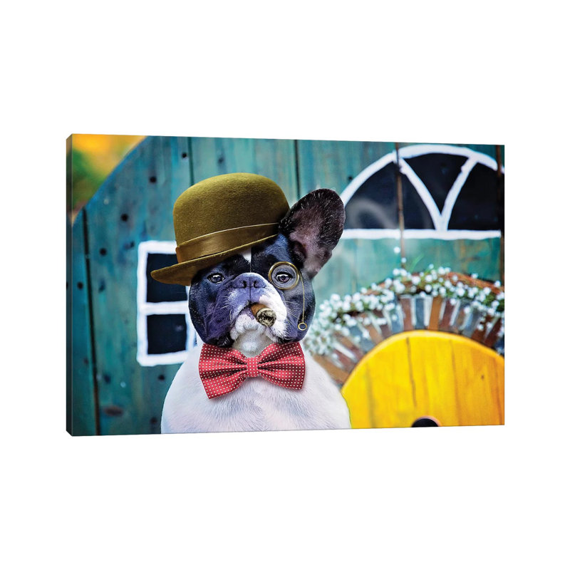 Gentleman Charlie by Karen Burke - Wrapped Canvas Print, 20.32cm H x 30.48cm W x 1.9cm D