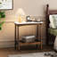 Table d'appoint vintage avec tablette de rangement, idéale pour le salon
