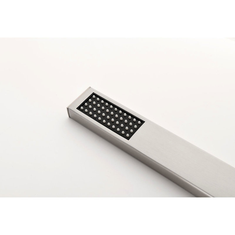 Système mural de douche cascade et pluie en nickel brossé pour tête de salle de bain luxueuse avec débit double