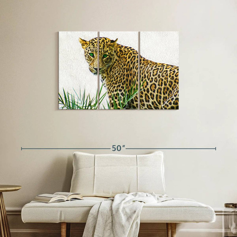 Wild Leopard, 24" H x 38" W
