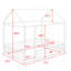 Structure de lit en métal avec clôture-1325184849