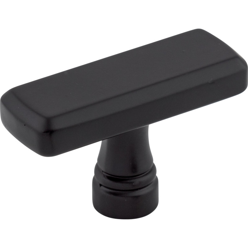 Kingsbridge Rectangle Knob, 1 7/8" Knob Length, Flat Black