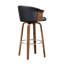 Tabouret de bar rembourré en cuir de polyuréthane pivotant 30,51 po Lesli-1755358074