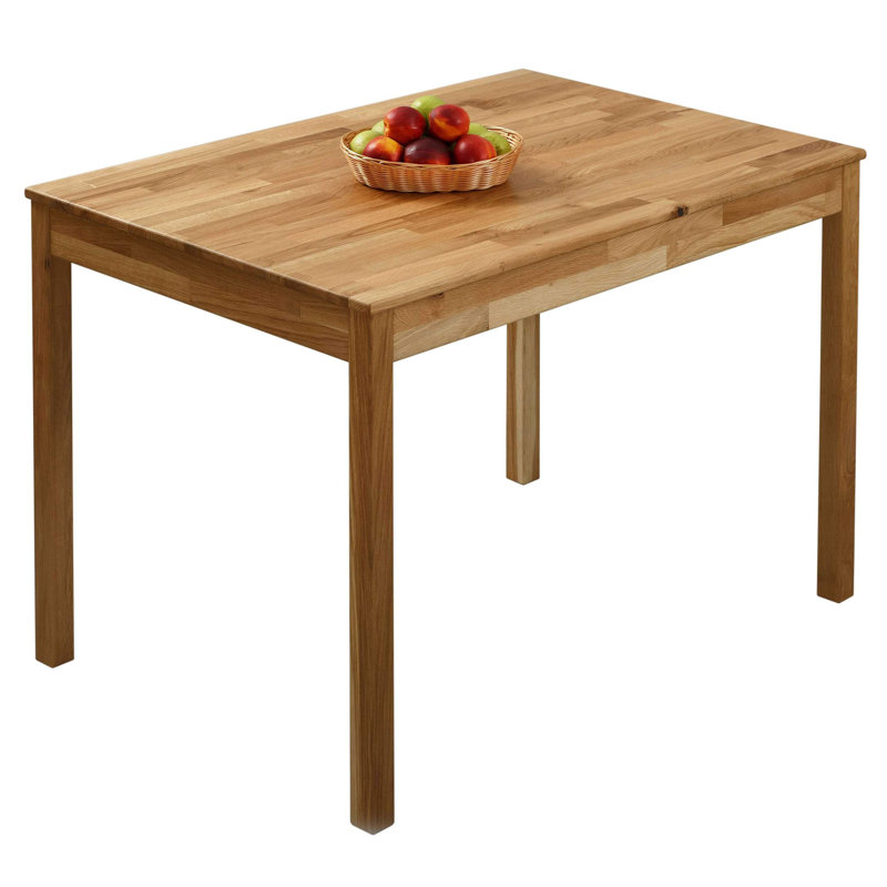 Juliana solid wood dining table, H75 x L110 x W75cm, Heart Oak