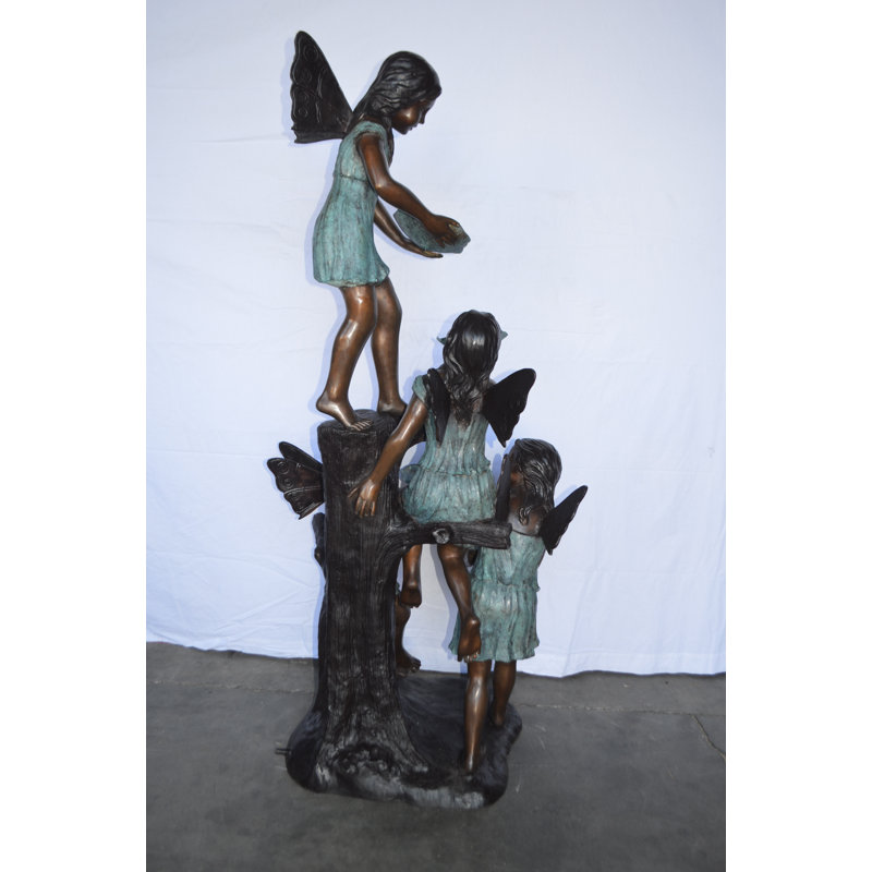 Bronze Four Angels Playing Fountain