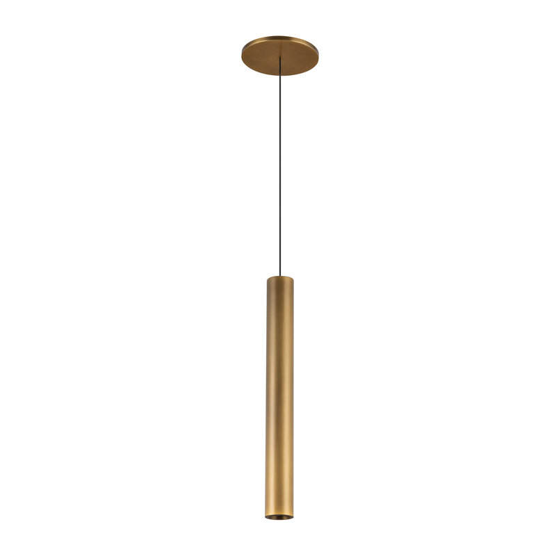 Mason 1 - Light LED Pendant, Vintage Brass